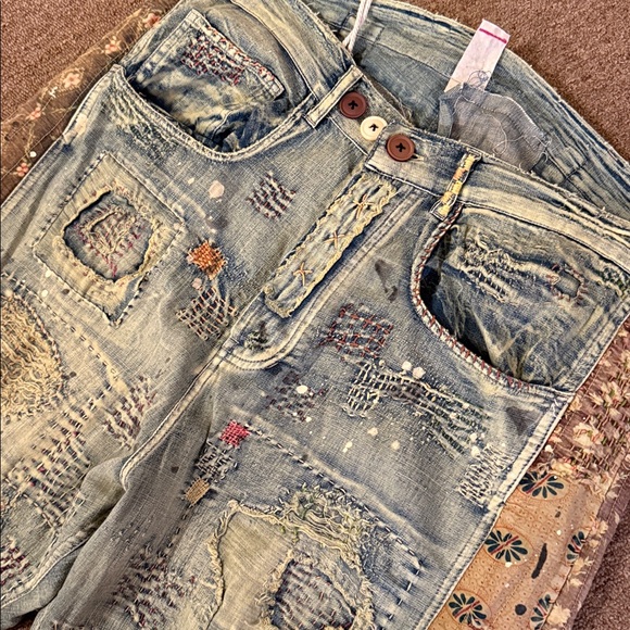 Magnolia Pearl Washed Side Stripe Jeans Free People - Picture 5 of 16